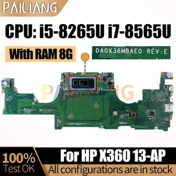 Pentru HP X360 13-AP Notebook Placa de baza Laptop DA0X36MBAE0 L37647-001 L37640-601 i5-8265U i7-8565U 8G RAM Placa de baza Testate Complet