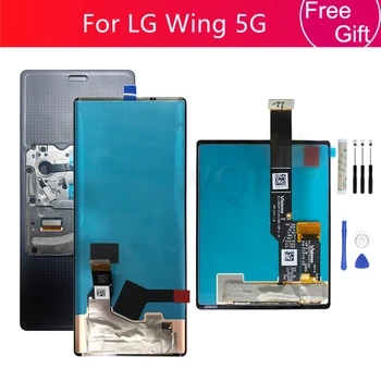 Pentru LG Aripa 5G Display LCD Touch Screen Digitizer Ansamblul Afișajului LM-F100 LMF100N LCD Cu Rama de Înlocuire a Pieselor de schimb