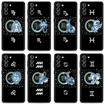 Pentru Samsung Galaxy S23 S22 S21 S20 FE Ultra S10 S9 S8 Plus Notă 20Ultra 10Plus Caz de Lux Douăsprezece Constelații Zodiacale Semn