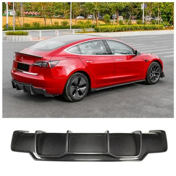 Pentru Tesla Model 3 2016 2017 2018 2019 2020 De Înaltă Calitate Din Fibră De Carbon Spate Portbagaj Difuzor Bara Repartitoare Spoiler Acoperi
