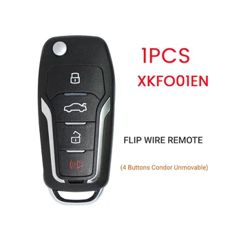 Pentru Xhorse XKFO01EN Universal Firul Remote Key Fob Flip 4 Buton pentru Ford Stil pentru VVDI Instrument-Cheie