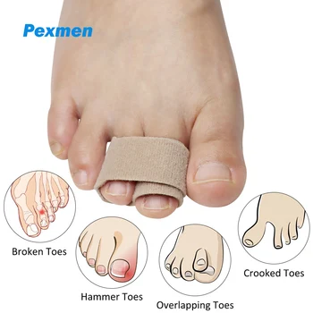 Pexmen 1/2/5/10buc Deget Rupt Împachetări Bandaj Perne Ciocan Deget Îndreptat pentru Deget de la picior Corector pentru Îndoit Ondulată și Deget de la picior Strâmb