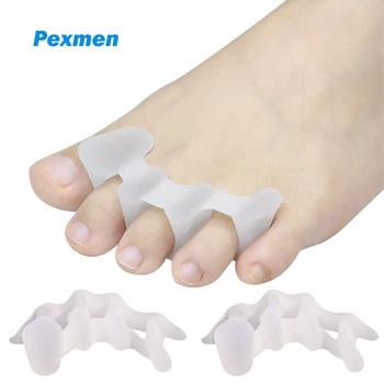 Pexmen 2 buc Gel Moale Tep Separator de Deget de la picior Distanțiere Îndreptat Inflamație la picior Corector de Restaurare de la Picioare la Forma Lor Inițială Picior de Îngrijire Instrument
