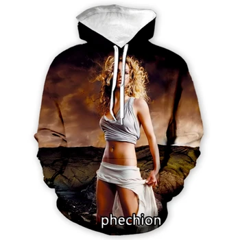phechion Noua Moda Barbati/Femei Britney Spears 3D de Imprimare Maneca Lunga, Hanorace Casual Hanorace Barbati Vrac Sportive Pulover A100