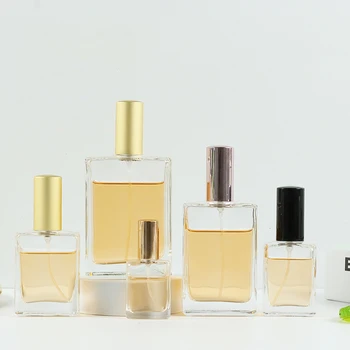 Piața de Parfum Spray Flacon de Sticlă Transparentă Gol 15ml-100ml Sticle Returnabile Flacon de Ulei Esențial Cosmetice Ceață Fină Atomizor