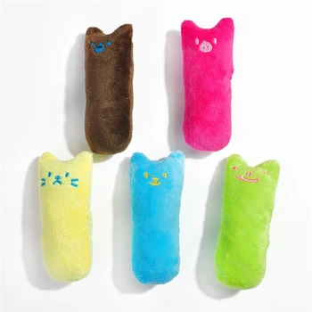 Pisici Amuzante Jucarii De Plus Dintii De Slefuire Musca Rezistent La Jucării Catnip Expresie Drăguț Interactive Joc De Mestecat Pisica Accesorii