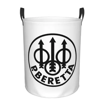 Pistol militar Fan Beretta Logo-ul Coș de Rufe Pliabil Baby Coș pentru Pepinieră Jucării Organizator Compartimente de Depozitare