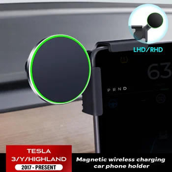 Pliant Telefon Auto Mount Titularului 15W Magnetic Magsafe Macsafe Încărcător Wireless pentru Tesla Model 3 Y HIGHLAN BYD Atto 3 Accesorii