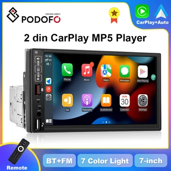 Podofo 1din 2din CarPlay MP5 Player Universal 7inch Android Auto Radio Auto BT Stereo FM Receptor Multimedia Player Unitatea de Cap