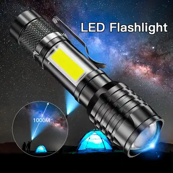 Portabil Puternic Lampă cu LED-uri Lanterna Linterna Tactice Zoom Baterie Exigibilă în aer liber Camping Tactici Flash de Lumină