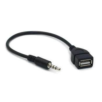 Profesionist Masculin de 3,5 mm AUX Mufa pentru USB 2.0 de sex Feminin Cablu Convertor Cablu de 20 cm/8 inch Lungime Material de Calitate