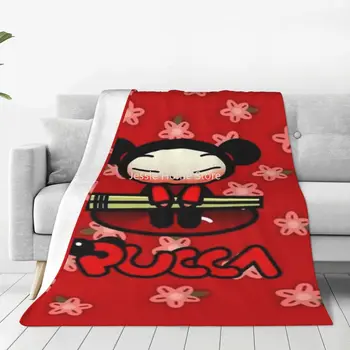 Pucca Pătură de Lână de Vară coreean Papusa de Desene animate Multi-funcție de Super-Moale Arunca Pături pentru Canapea de Birou Cuvertură de pat