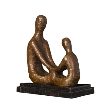 PY-703 Bronz Dragostea Paternă Sculptură Abstractă Statuie Figurina Ziua Tatălui Prezent Acasă Decor de Epocă, opere de Artă Cupru Statu