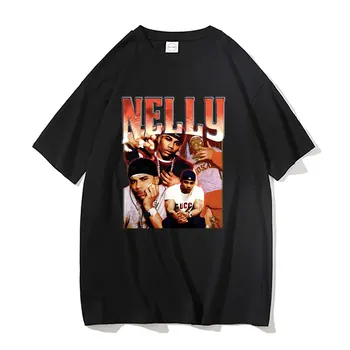 Rapper-ul anilor ' 90 Epocă Nelly Grafic Tricou Maneca Scurta de sex Masculin Vintage din Bumbac tricouri Barbati pentru Femei de Moda Liber Supradimensionat Tricou
