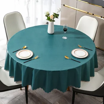 Rezistent la apa, rezistent la ulei, opărire rezistent si lavabil masă circulară mat de masă, hotel culoare solidă față de masă