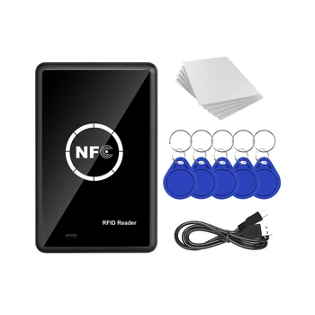 RFID, NFC Copiator Duplicator 13.56 KHz Fob Cheie NFC Smart Card Reader Writer 13.56 MHz Criptate Programator USB UID T5577