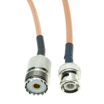RG142 Dublu cablu BNC MALE la SL16 UHF PL259 Jumper de sex feminin Coaxial RF de Extensie