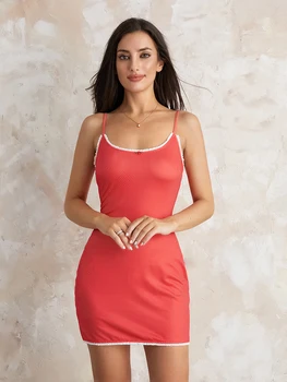 Rochii Rosii Pentru Femei Elegante Gât Pătrat Inima De Imprimare Fără Mâneci Rochie Mini Sexy Rochii Rosii Pentru Femei Data De Noapte