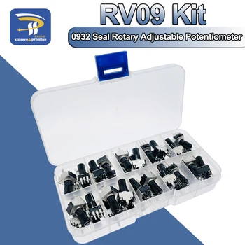 RV09 Kit Vertical 12,5 mm Ax 1K 2K 5K 10K 20K 50K 100K 1M 0932 Rezistor Reglabil 9 Tip 3Pin Sigiliu Potențiometru Rotativ