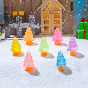 Rășină Drăguț Mini Ornamente de Crăciun, Figurine Zână Grădină de Decor de Crăciun, Zăpadă, Peisaj Modul de BRICOLAJ Gradina de Bonsai Decor Cadouri