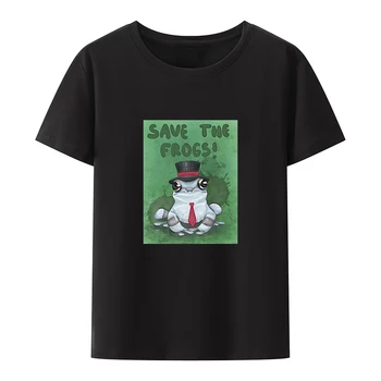 Salva Broaște tricouri din Bumbac Respirabil Anime Tricou Hipster Creative Maneci Scurte Streetwear Camisetas petrecere a timpului Liber Liber Casual
