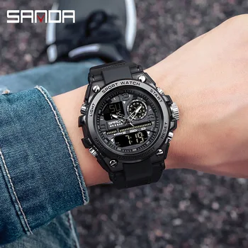 SANDA 6024 2023 Brand de Top pentru Bărbați Ceasuri rezistent la apa 5ATM Sport Militare Ceas de mână Cuarț Ceas pentru Bărbați Ceas Relogio Masculino