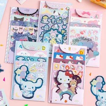 Sanrio Set De Autocolant De Drăguț Hello Kitty Cinnamoroll Kuromi Melodia Mea Diy Manual Material Decor Autocolant Papetarie Scoala Su