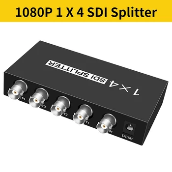 SDI Splitter 1x4 Multimedia Splitter SDI Extender Adaptor cu 1080P video a TELEVIZORULUI suport pentru proiectoare, monitoare SDI afișează și