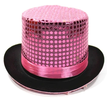 Sequin Top Pălărie Melon Pălărie Pălărie de Magician Pălăria Pork Pie Hat G5AE