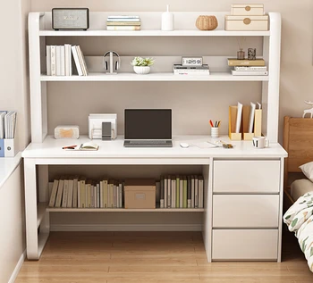 Simplu și modern, birou, masa de birou, acasa, raft de depozitare, rafturi, birou integrat