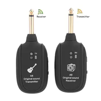 Sistem Wireless UHF Chitara Pickup Audio Transmițător Receptor pentru Chitara Electrica Bass, Vioară, Instrument Muzical Părți