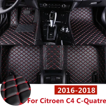 SJ Set Complet Personalizat Fit Pentru Citroen C4 C-Quatre 2016-2018 Auto Covorase Fata si Spate FloorLiner Styling Piese Auto Mocheta Pad