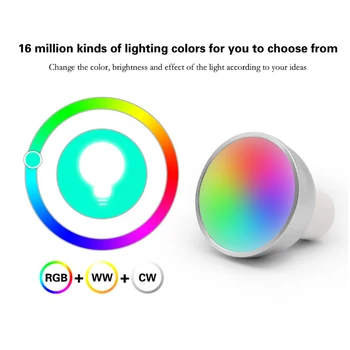 Smart LED Lampă Bec cu Reflector RGB+CW Reflectoarelor Inteligent Bec 28 Led-uri de Lumină de tip Spot 5W Reglabil Culoare Porumb Bec