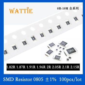SMD Rezistor 0805 1% 1.82 R 1.87 R 1.91 R 1.96 R 2R 2.05 R 2.1 R 2.15 R 100BUC/lot chip rezistențe 1/8W 2.0 mm*1.2 mm
