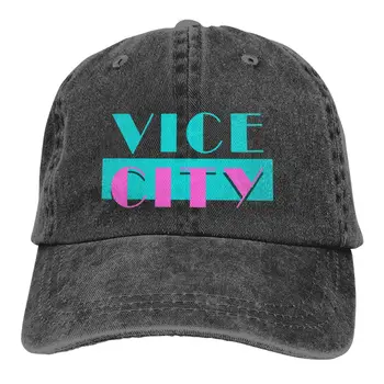 Spălat Bărbați Șapcă de Baseball Vice City Camionagiu Snapback Capace Tata Pălărie GTA Grand Theft Auto Joc de Golf, Palarii
