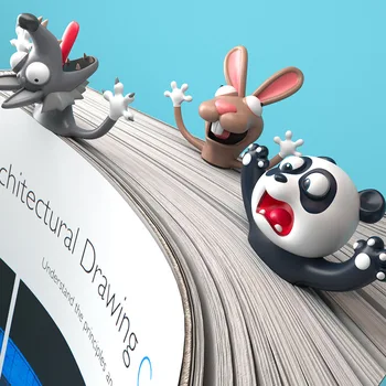 Stereo 3D de Desene animate Minunat Taie Animale Marcaje Creative Cartea Markere Birou Școala de Papetarie pentru Cadou