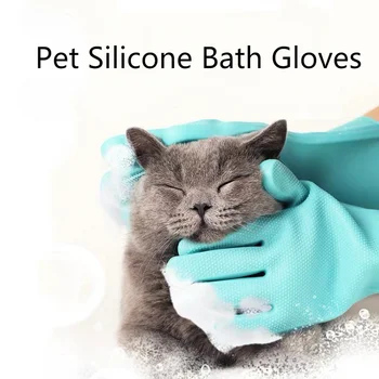 Super Moale Ingrijire Pentru Animalele De Companie Din Silicon Mănuși Pentru A Elimina Păr Plutitoare De Curățare Masaj Mănuși De Câine De Companie Pisica Livrările De Curățare