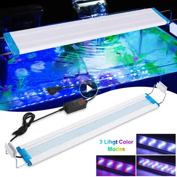 Super Slim LED Acvariu Iluminat Rgb Plantelor Acvatice Lumină 18-28CM Extensible Clip rezistent la apa Pentru Pesti de acvariu de 90-260V Lumini de Culoare