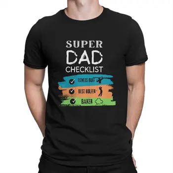 Super Tata listă de Verificare Unic Tricou Ziua Tatălui Casual Tricou de Vara Pentru Adulti