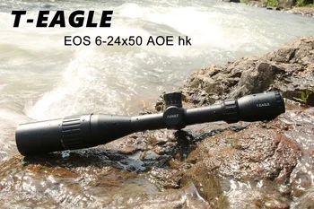T-Vultur Optica EOS 6-24x50 AOE HK domeniul de Aplicare Pușcă de Vânătoare Riflescope Optice Scopul Colimator Tactice Vedere Arma Rosu Verde Reticul