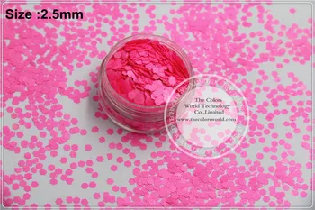 TCF502 Neon Roz Șocant Culori 2.5 mm, dimensiune solvent rezistent sclipici pentru unghii lac de unghii sau alte DIY decorare