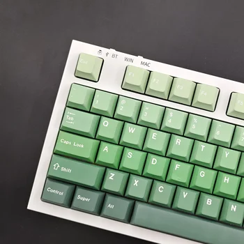Tema verde Keycap Gradient de Culoare 138-cheie în Cinci fețe PBT Sublimare Cheie Capac Tastatură Mecanică Capac Cherry Profil