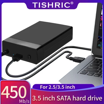 TISHRIC HDD Caz 3.5 SATA la USB 3.0 Adaptor Hard Disk Extern cu Cabina de 12V/2A Adaptor de Alimentare Suport UASP Instrument gratuit