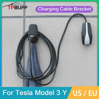 TPBUFF Cablu de Încărcare Suportului pentru Tesla Model 3 Y Încărcător Suport de Montare pe Perete Încărcător Auto Cablu Organizator Accesorii UE Plug-NE