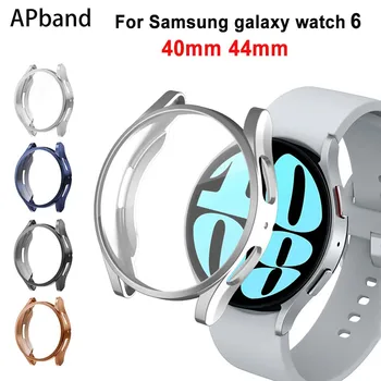 TPU case pentru Samsung Galaxy watch 6 44mm 40 mm Placat cu Ecran protector de toate-în jurul valorii de bara Shell Galaxy watch 6 40 mm 44 mm acoperire