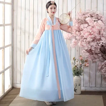 Tradițională coreeană Hanbok Costum de Femei coreene Performanță Dans Stil Etnic Curtea Set de Costum Foto coreean Set de Costum