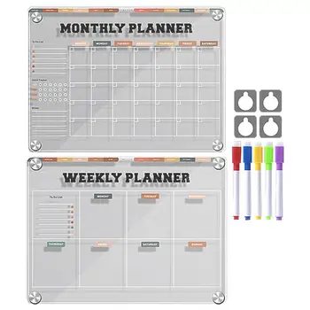 Transparent Calendar Magnetic pentru Frigider Tabla Frigider Acrilic Bord Planificator Program Bord pentru a Face Lista
