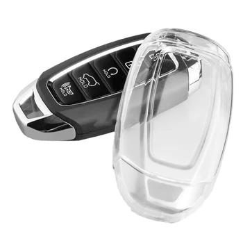 Transparent, Clar Cheie Fob Caz Acoperire Pentru Hyundai Elantra Pentru Veloster Pentru Kona Interior Accesorii Cheie de Mașină Caz TPU