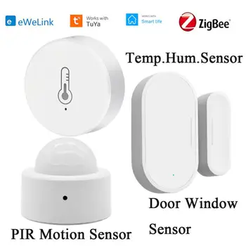 Tuya/eWelink Zigbee Smart Senzor de Temperatură și Umiditate / Mini PIR Senzor de Mișcare / Ferestre, Uși, Detector de Control Prin Viață Inteligentă