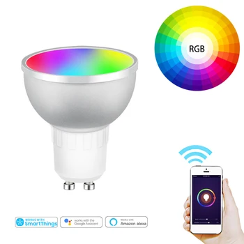 Tuya ZigBee 3.0 Inteligent Bec LED 5W RGB CW Control Vocal Lumina de Noapte Reglabil Culoare bec Inteligent Lucru Cu Alexa Acasă